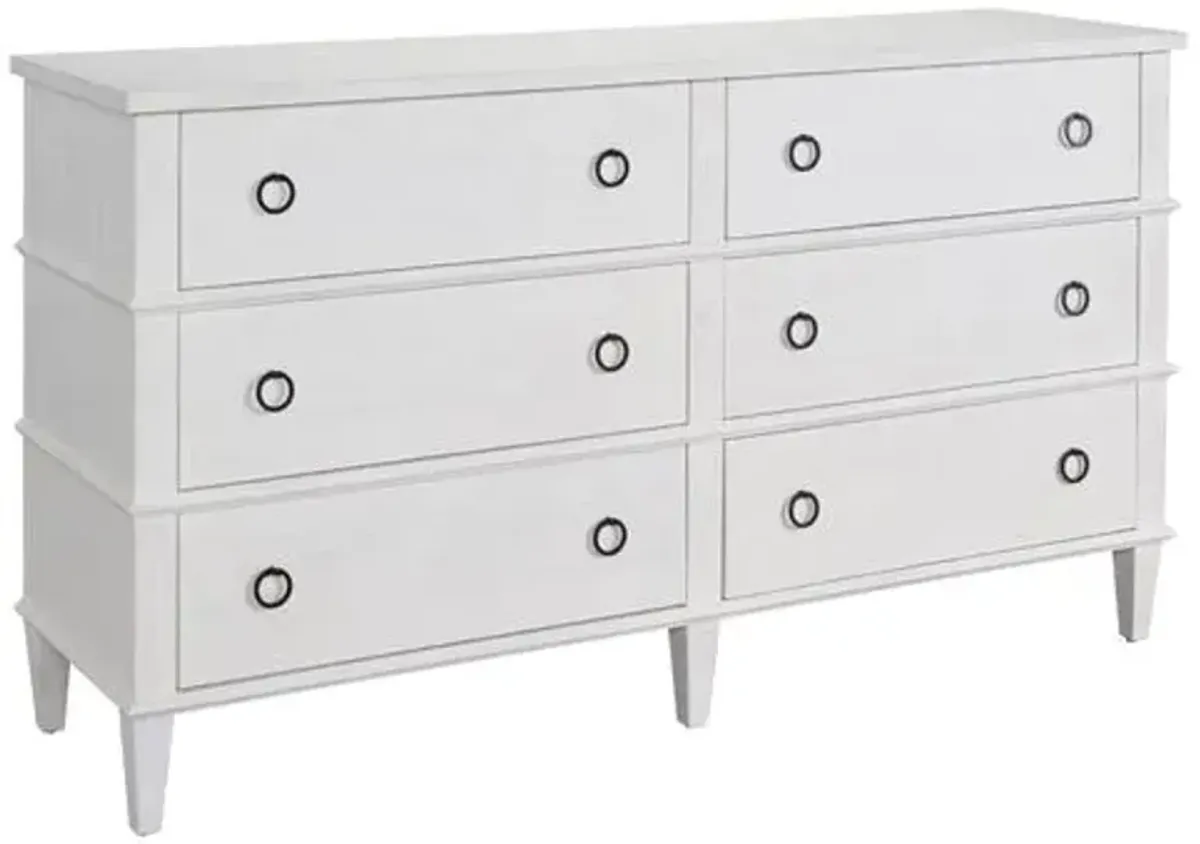 Owen 6-Drawer Dresser - White