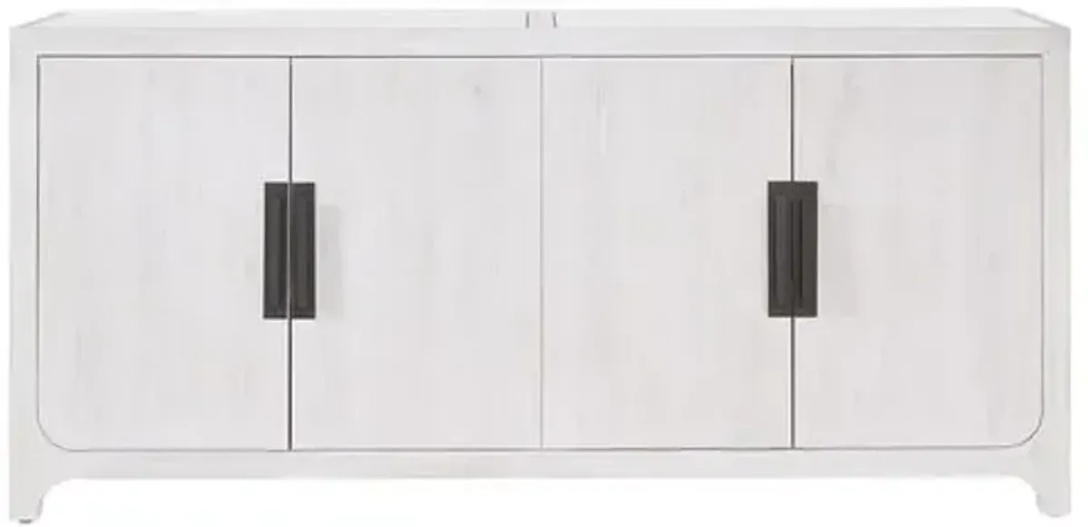 Graham 78" Oak Credenza - Light Gray