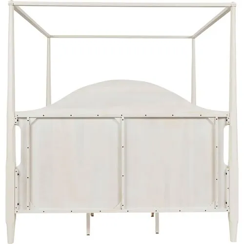 Allaire Oak Canopy Bed - White