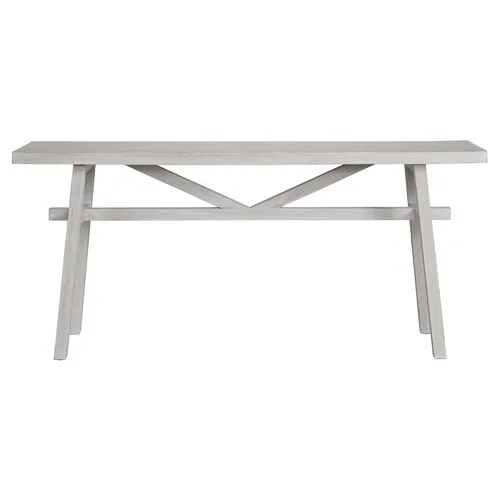 Leanna Oak 68" Console Table - Whitewash