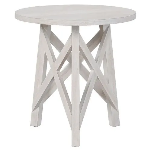 Leanna Side Table - Whitewash