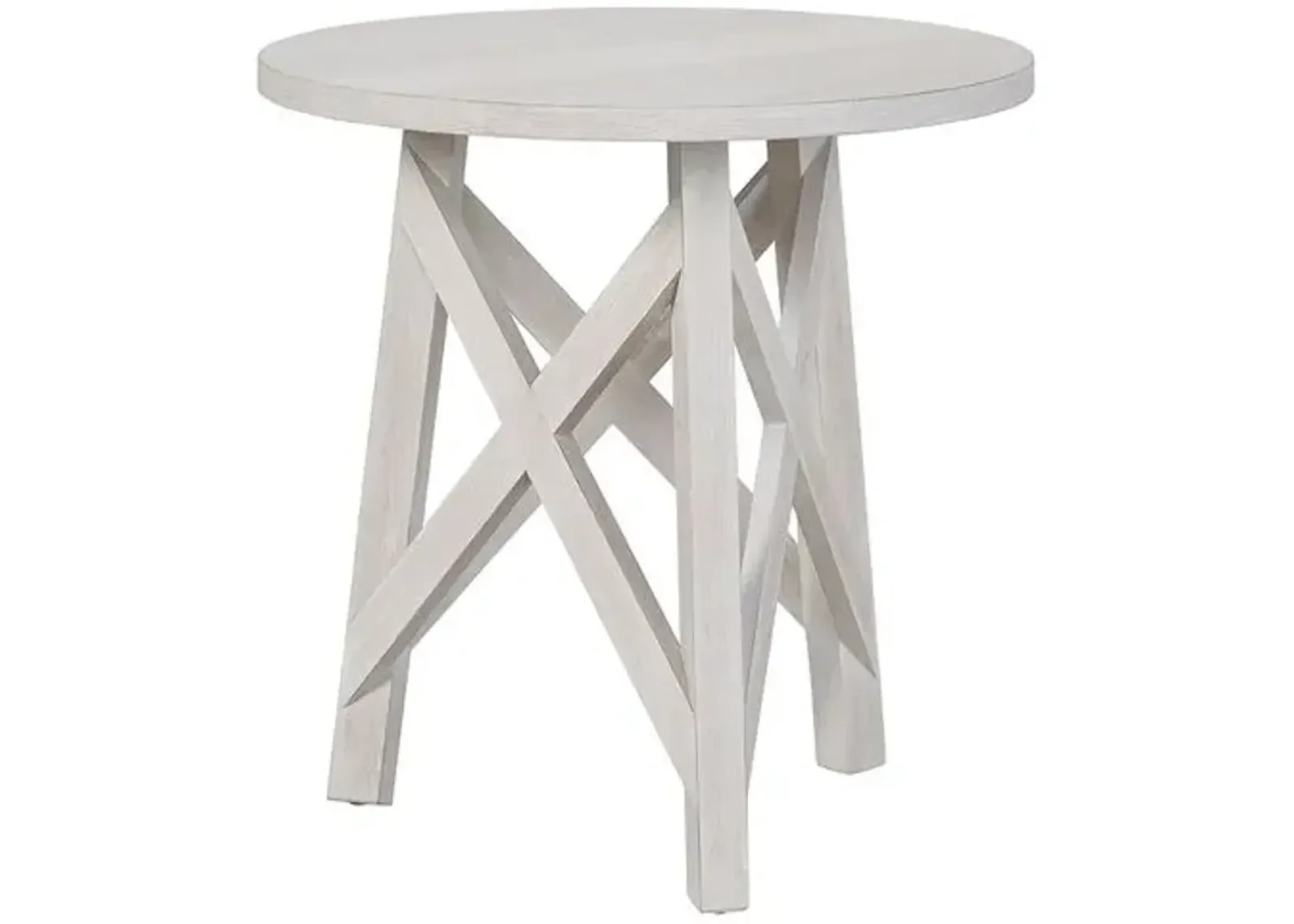 Leanna Side Table - Whitewash