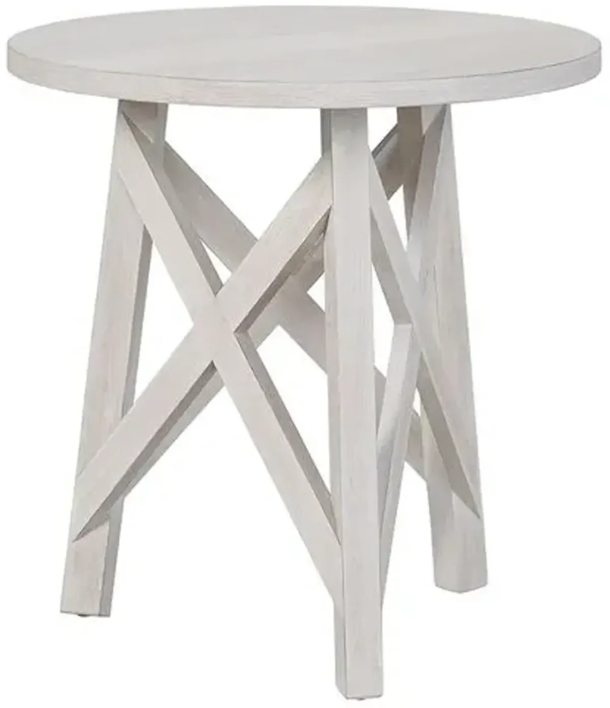 Leanna Side Table - Whitewash