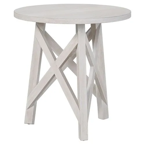 Leanna Side Table - Whitewash