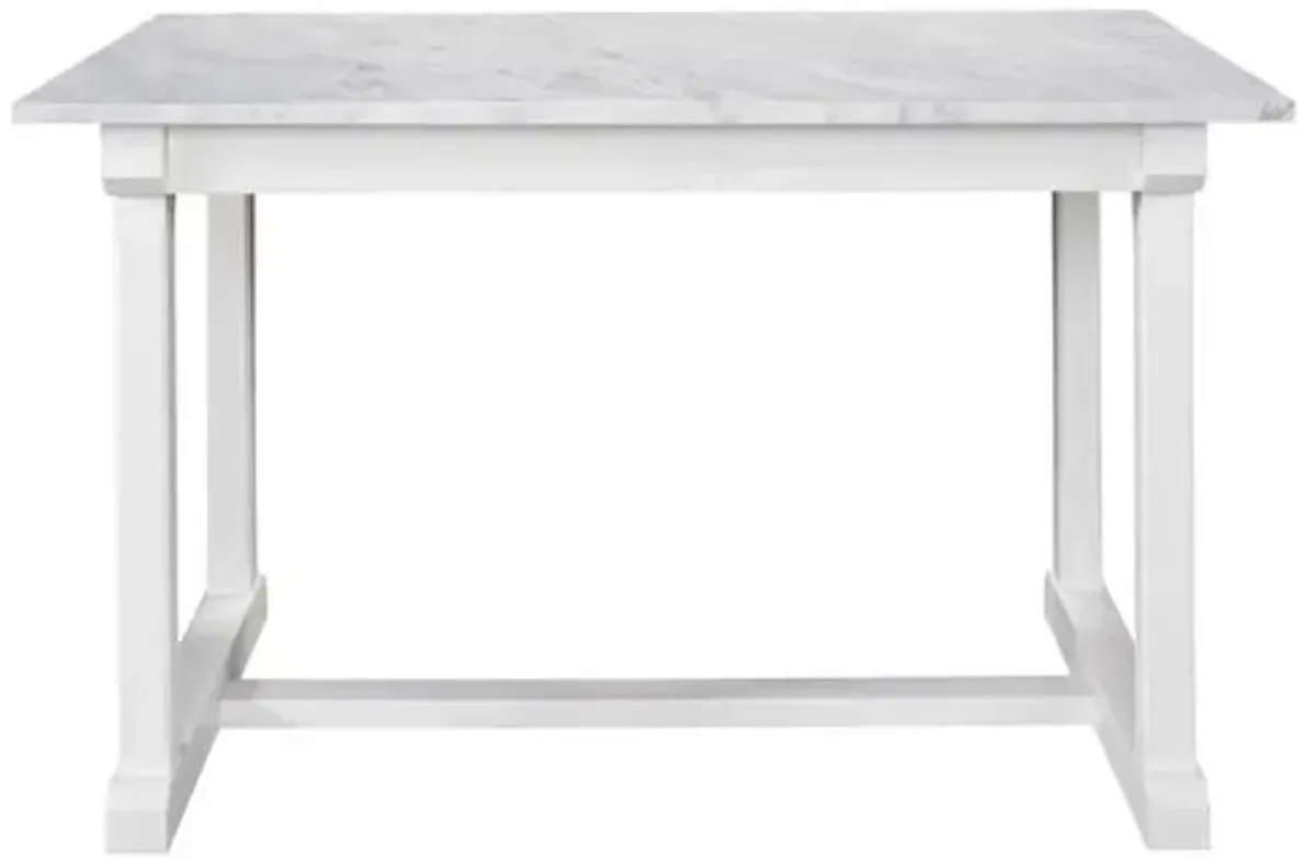 Kyra 60" Stone Counter Table - White