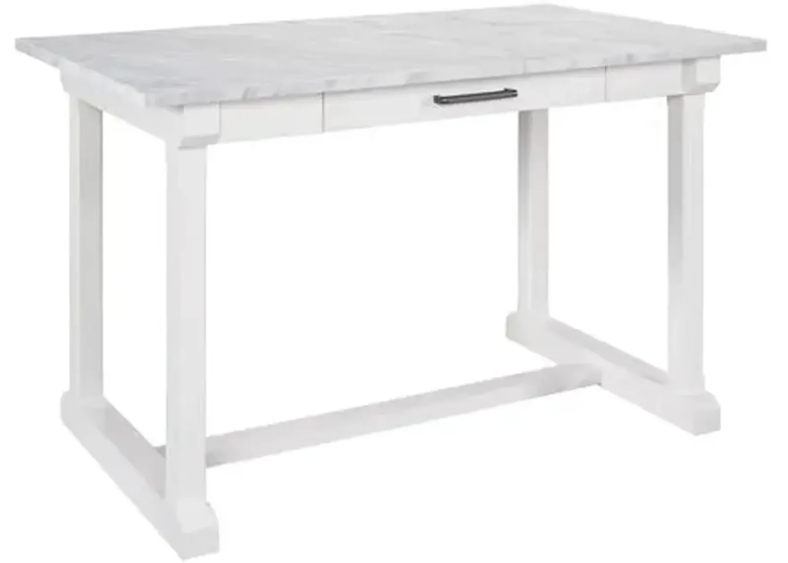 Kyra 60" Stone Counter Table - White