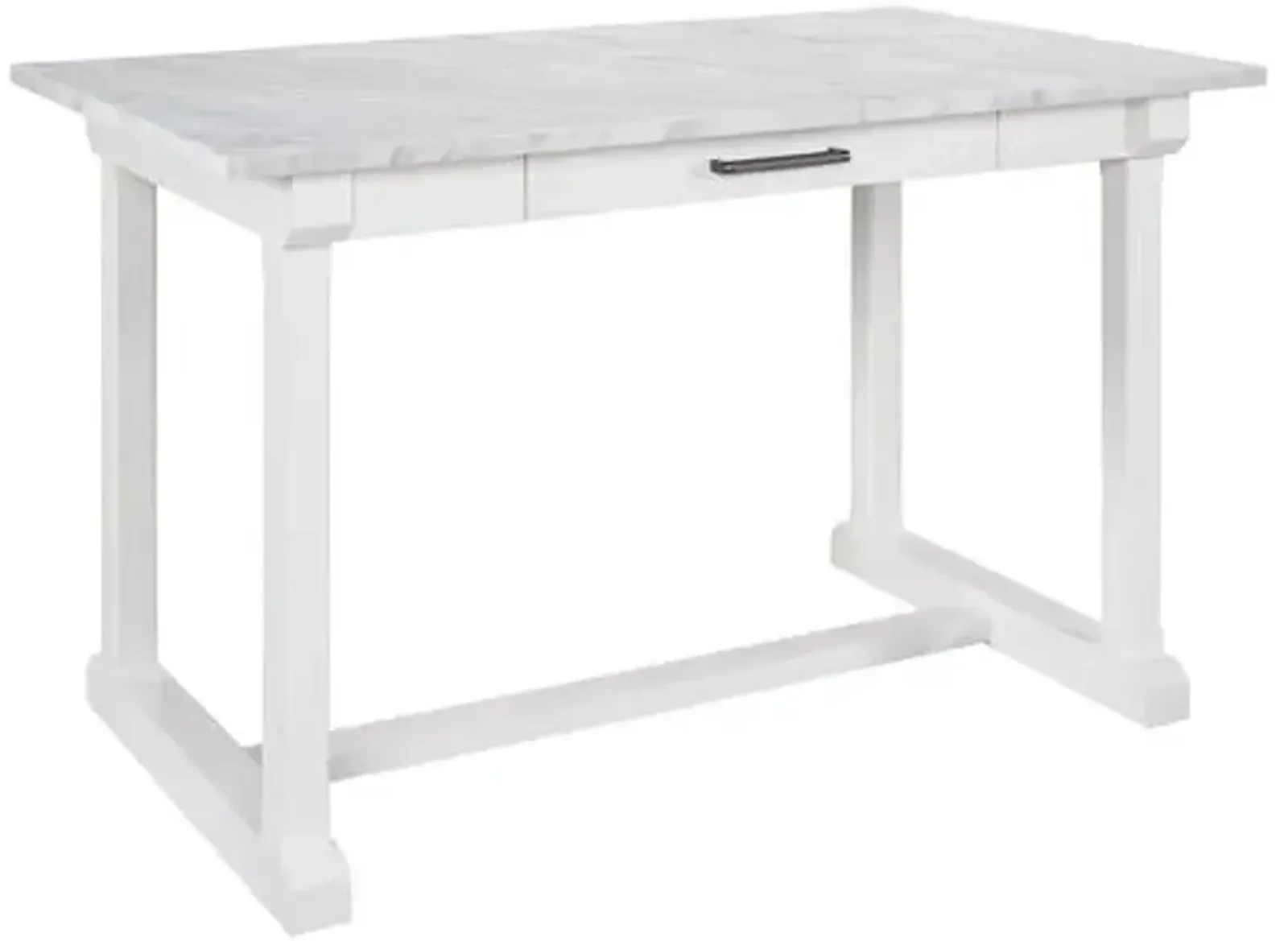 Kyra 60" Stone Counter Table - White