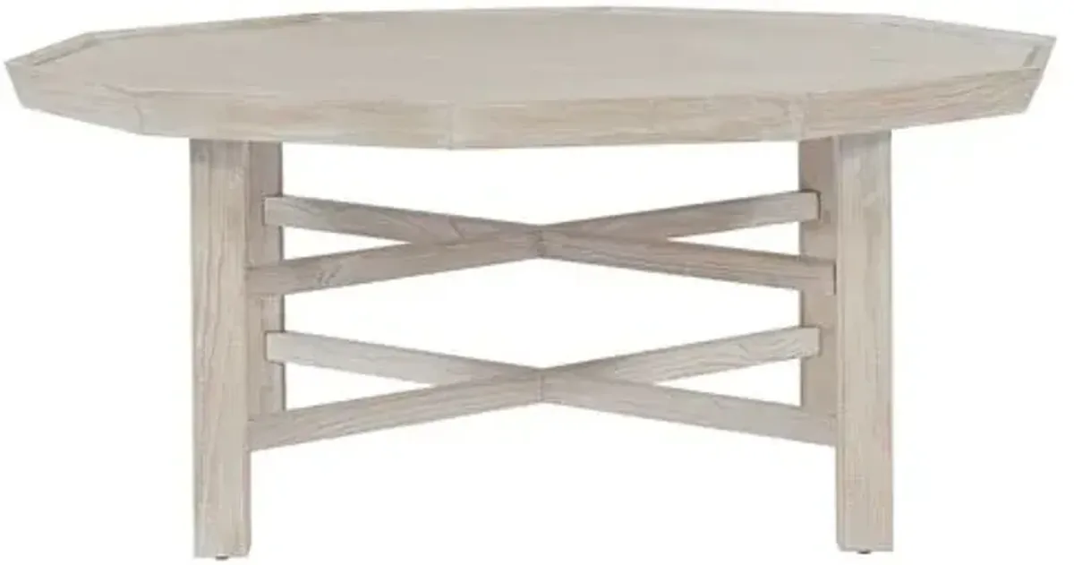 Hailey 46" Cocktail Table - Whitewash