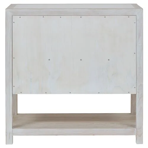 Hailey Oak Nightstand - Whitewash