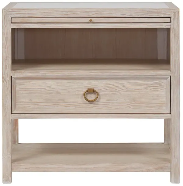 Hailey Oak Nightstand, Whitewash