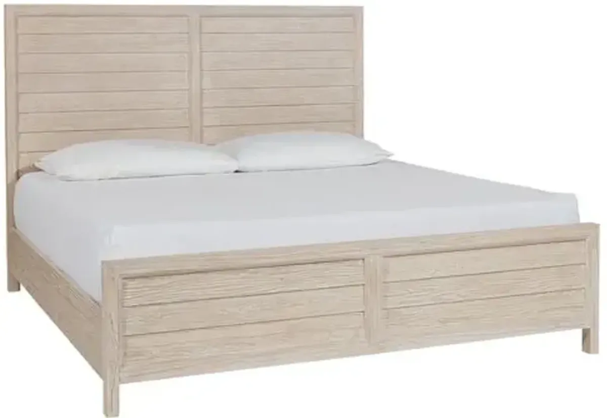 Hailey Panel Bed - Oak Whitewash