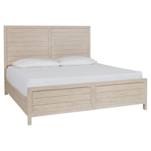 Hailey Panel Bed - Oak Whitewash