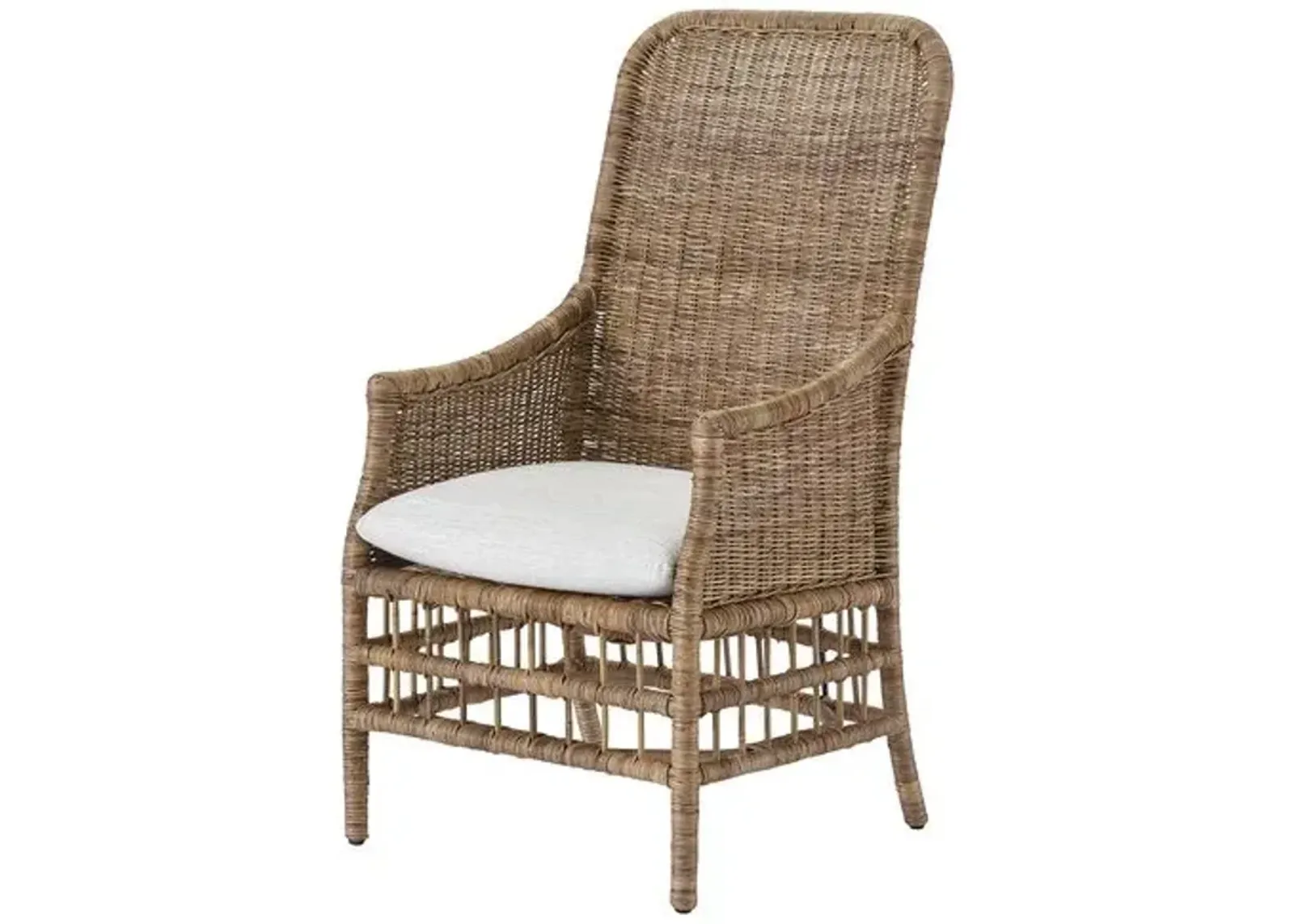 Holly Woven Armchair - Barley/Natural - White