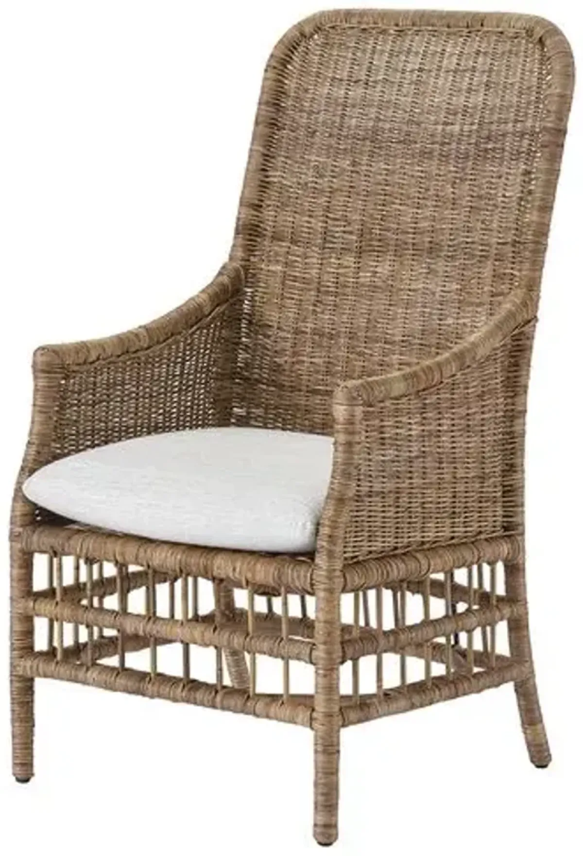 Holly Woven Armchair - Barley/Natural - White