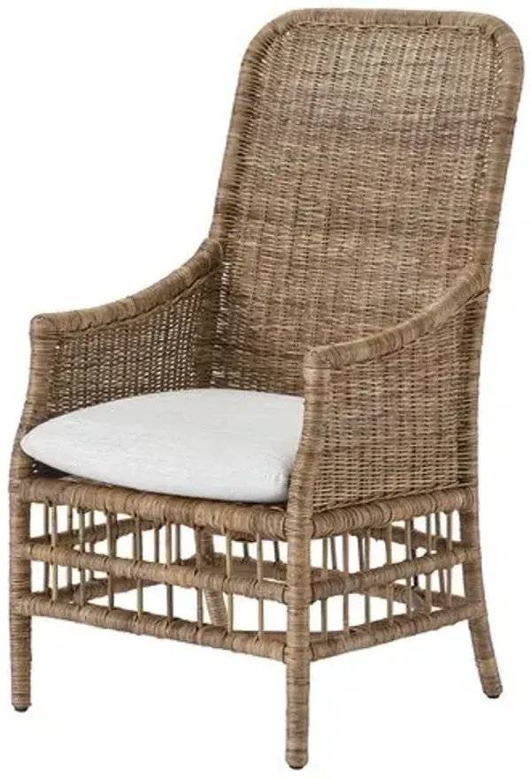 Holly Woven Armchair - Barley/Natural - White