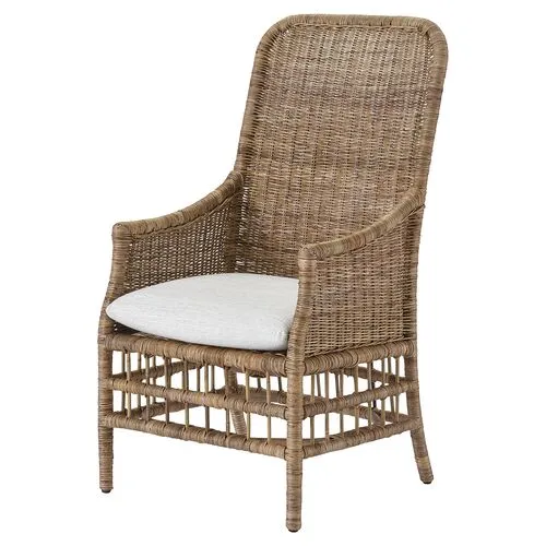 Holly Woven Armchair - Barley/Natural - White