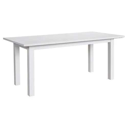 Graham 72" Farmhouse Dining Table - White