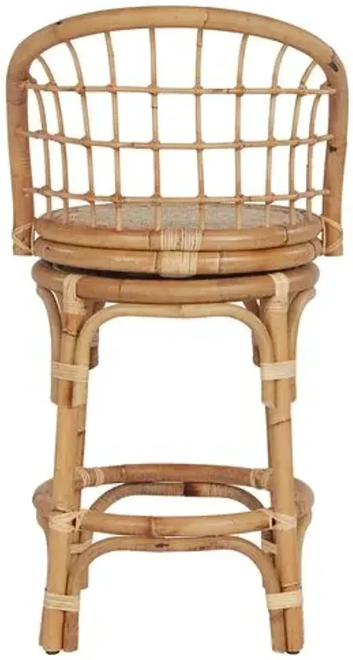 Coastal Living Bailey Rattan Swivel Counter Stool - Natural