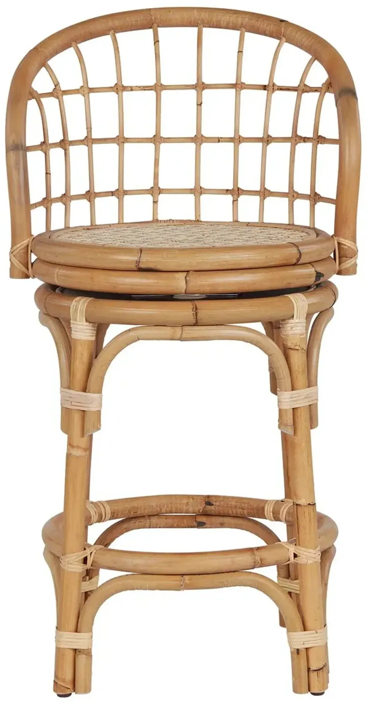 Coastal Living Bailey Rattan Swivel Counter Stool, Natural