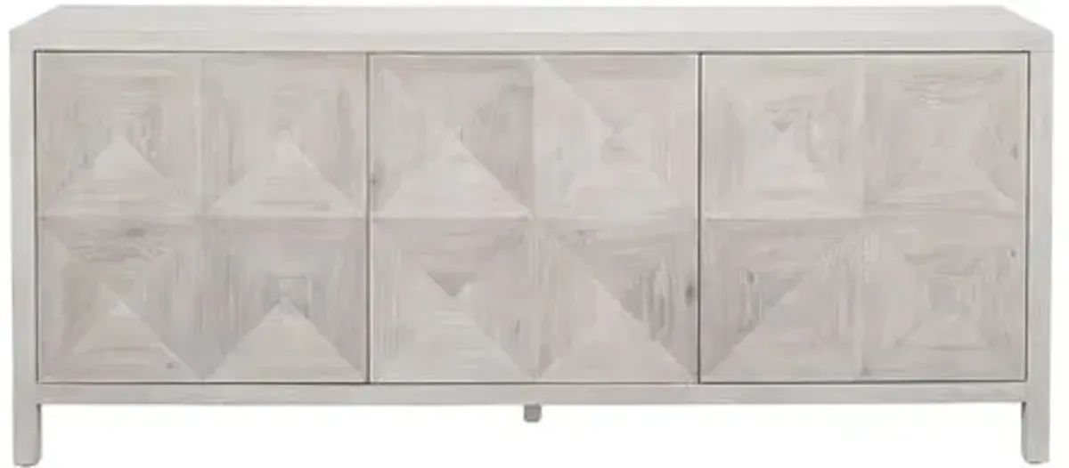 Elsa 76" Credenza - Whitewash - Ivory