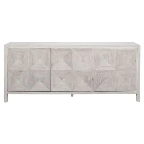 Elsa 76" Credenza - Whitewash - Ivory