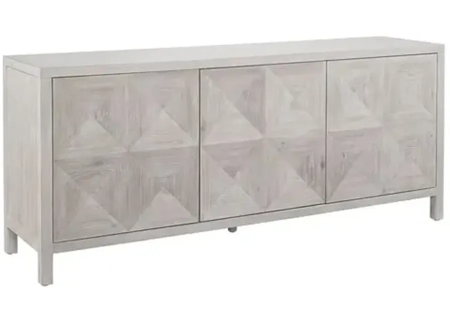 Elsa 76" Credenza - Whitewash - Ivory