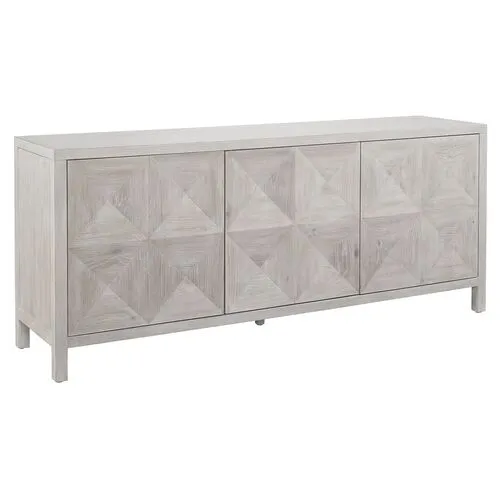 Elsa 76" Credenza - Whitewash - Ivory