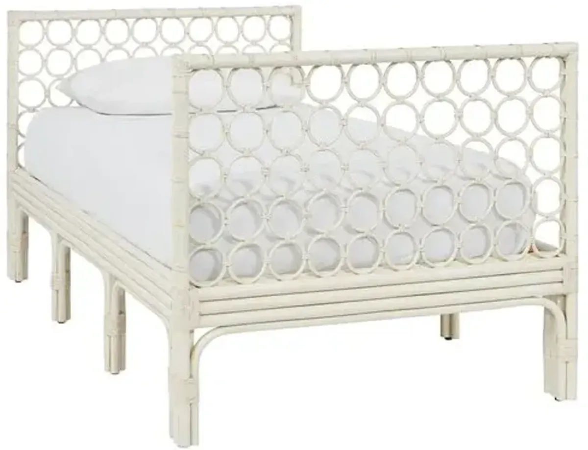 Coastal Living Dana Rattan Daybed - White - Comfortable, Sturdy