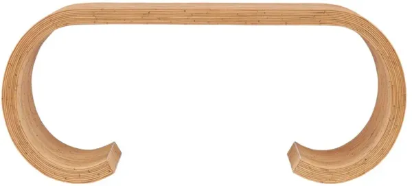 Coastal Living Macie 76" Rattan Waterfall Console, Natural