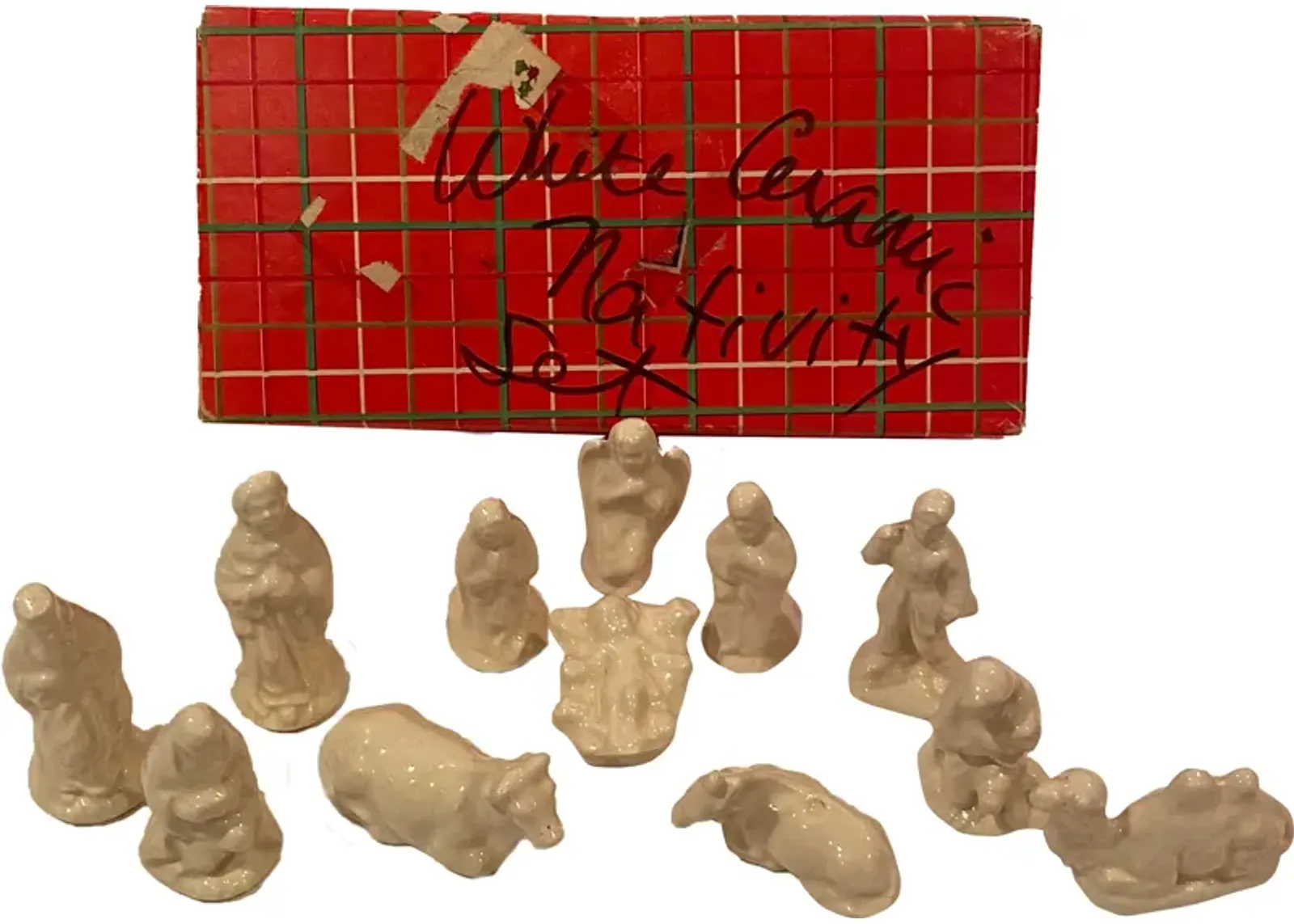 White Porcelain Nativity Set Set of 12