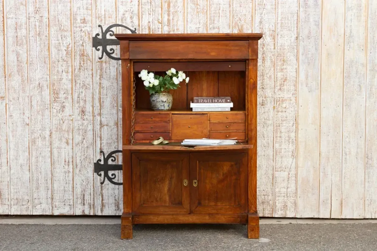 19th C. French Louis Philippe Secretary - de-cor - Brown