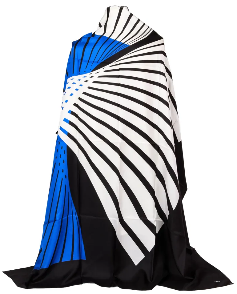 Dior New Oversize Silk Geometric Shawl