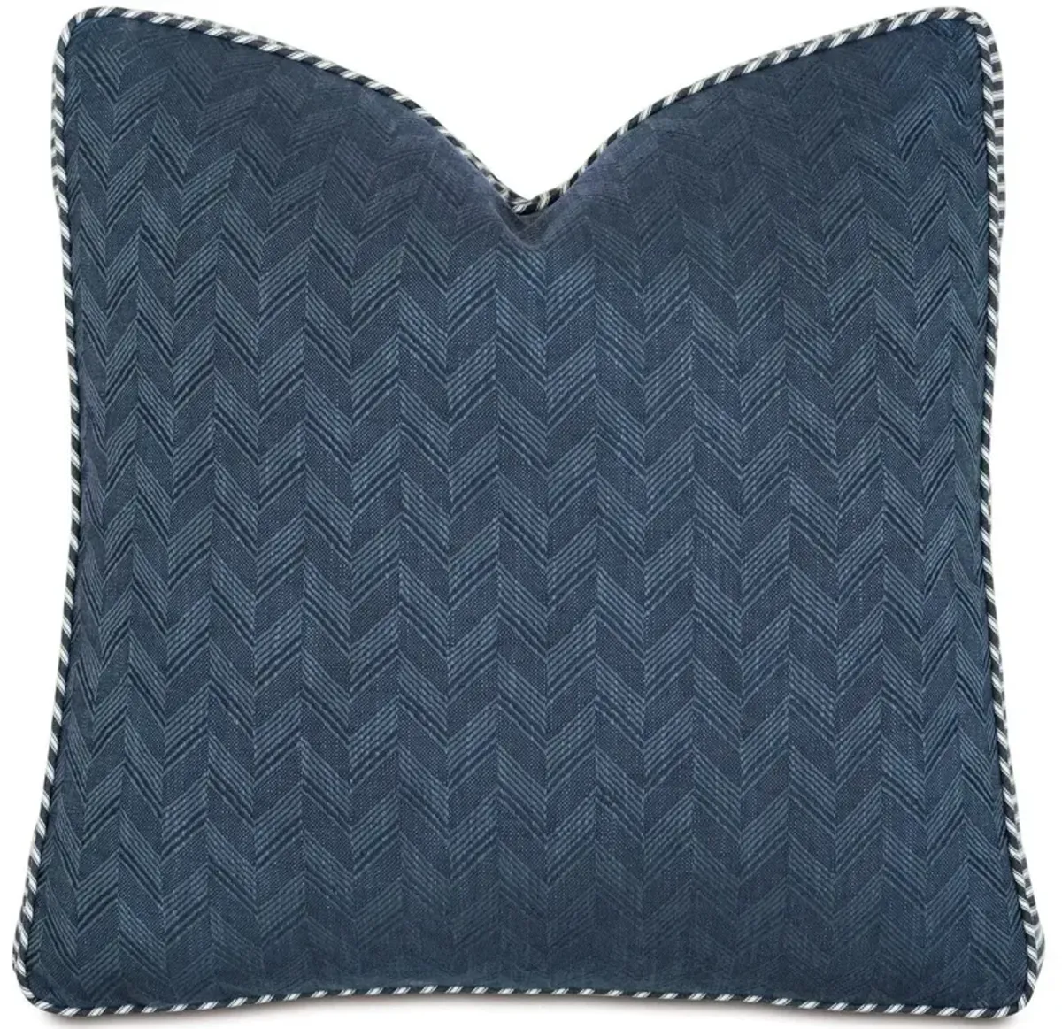 Claire Chevron Boxed 24x24 Pillow, Blue