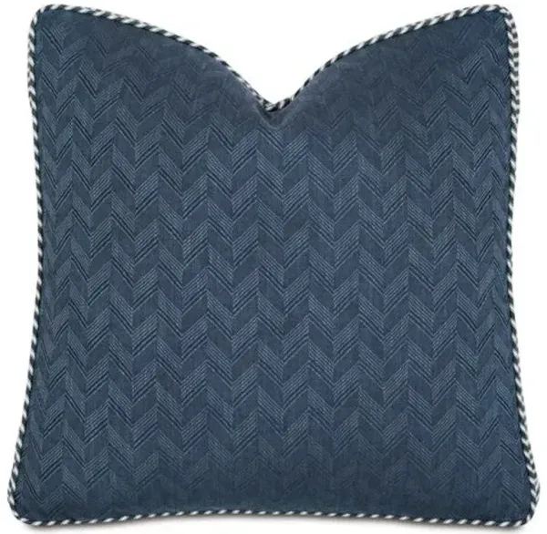 Claire Chevron Boxed 24x24 Pillow - Blue