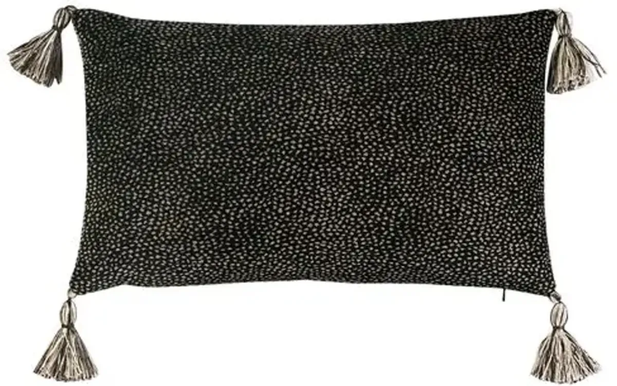 Aria 13x22 Lumbar Pillow - Tan/Black