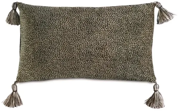 Aria 13x22 Lumbar Pillow, Tan/Black