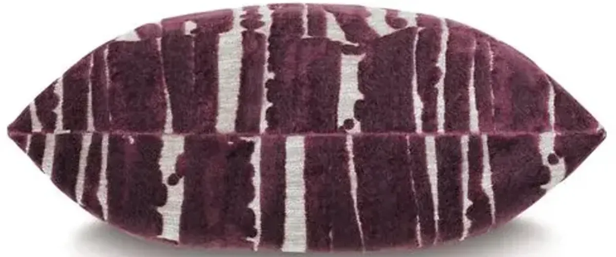 Lori 22x22 Velvet Pillow - Berry