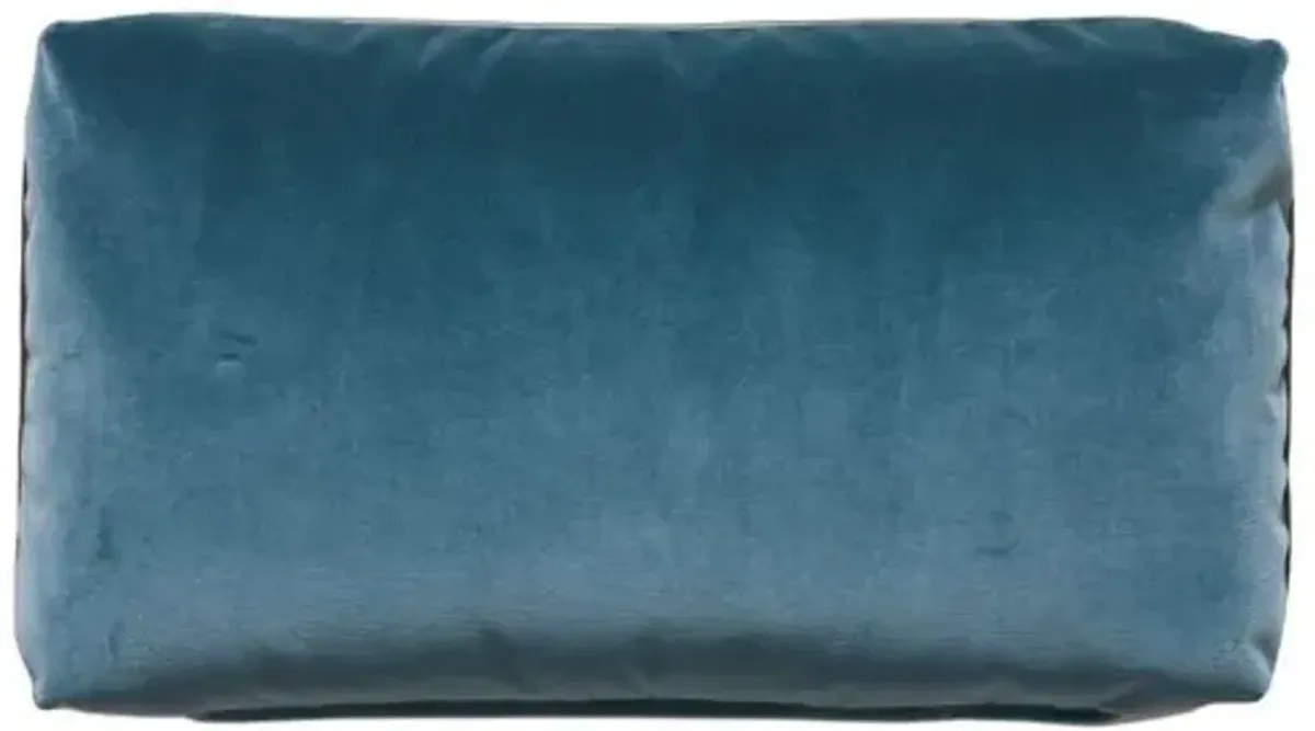 Betsy 13x22 Velvet Lumbar Pillow - Blue