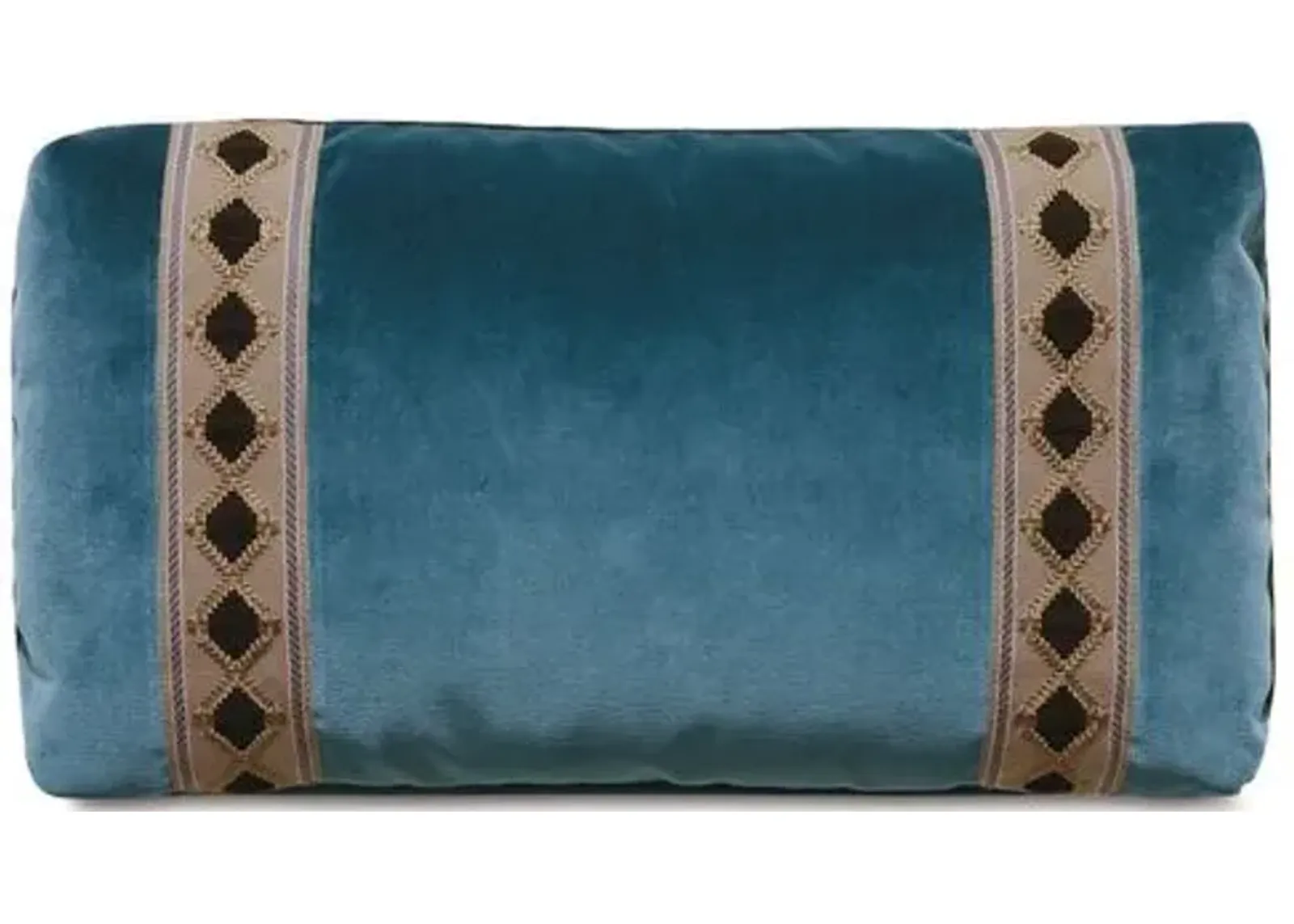 Betsy 13x22 Velvet Lumbar Pillow - Blue