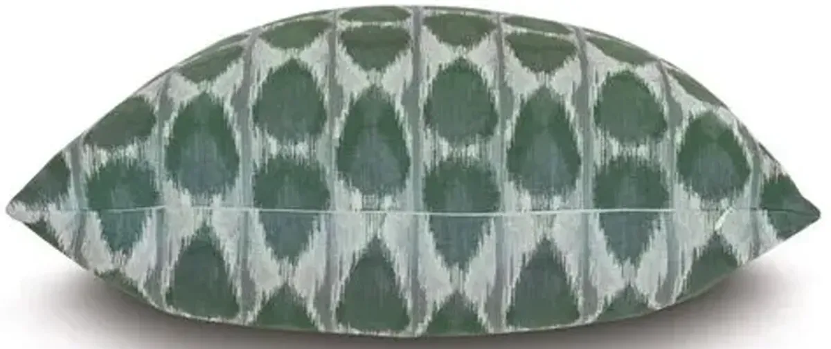 Manda 22x22 Ikat Pillow - Green