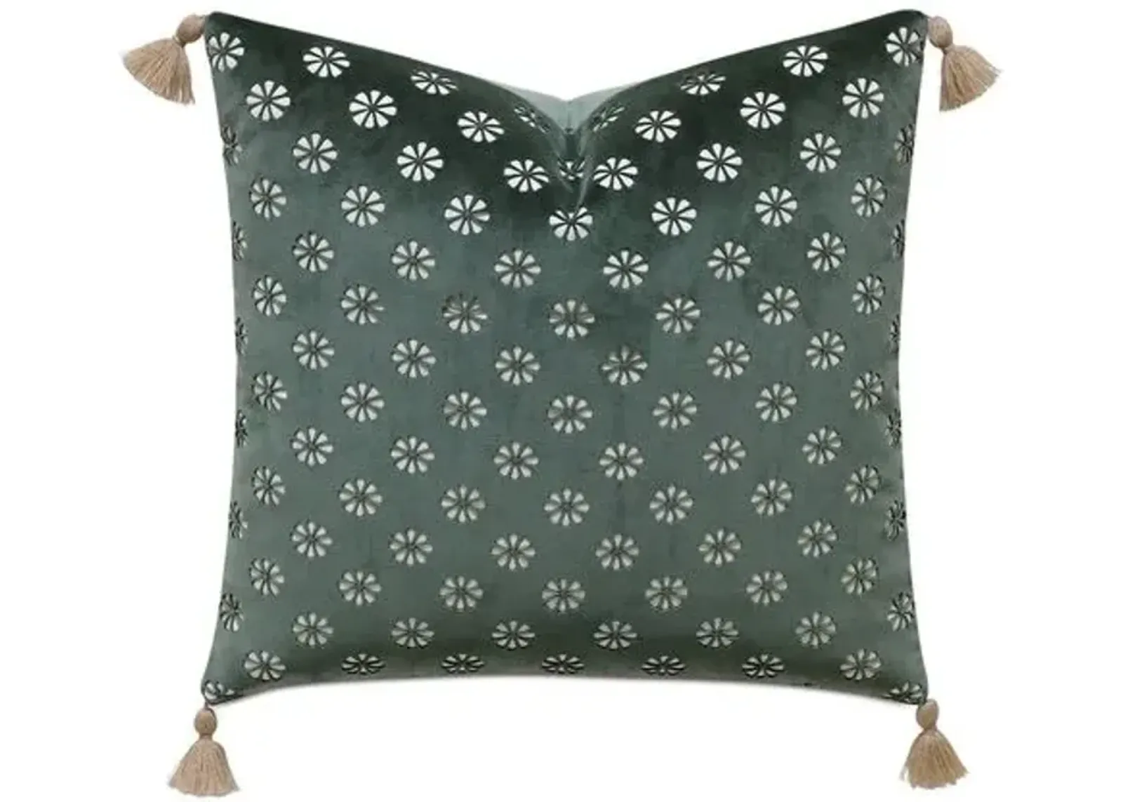 Mint Punch 20x20 Pillow - Dark Green