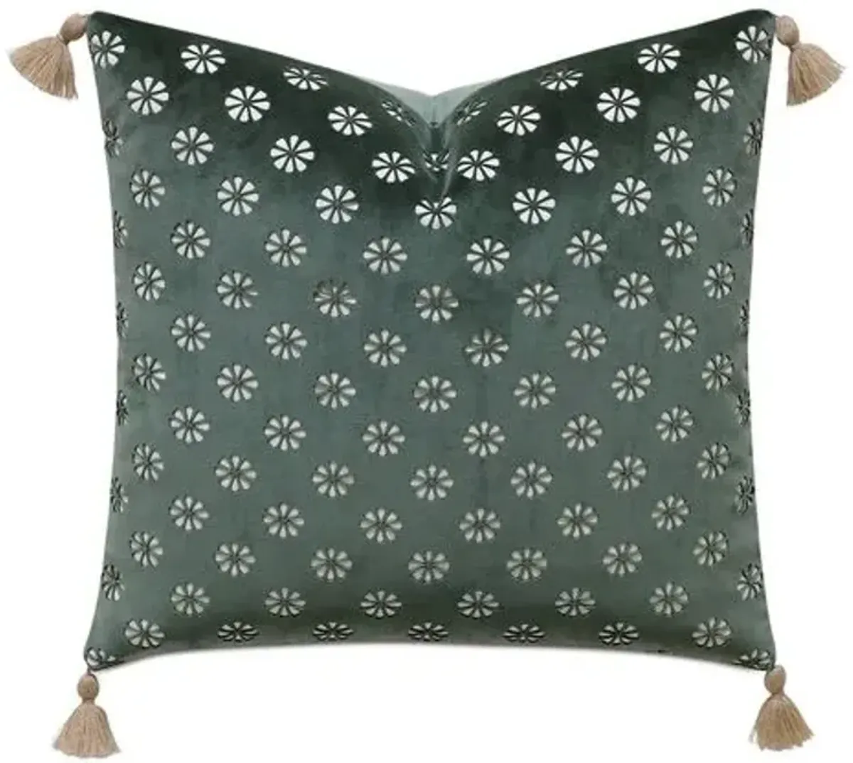 Mint Punch 20x20 Pillow - Dark Green