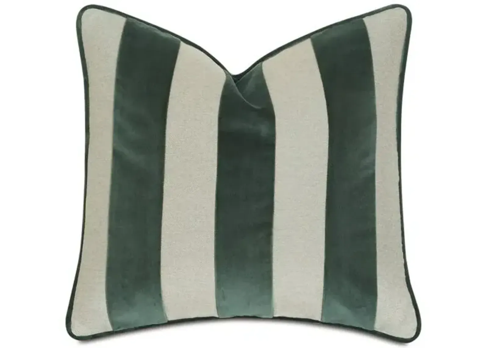 Nali 20x20 Velvet Pillow - Green/Khaki