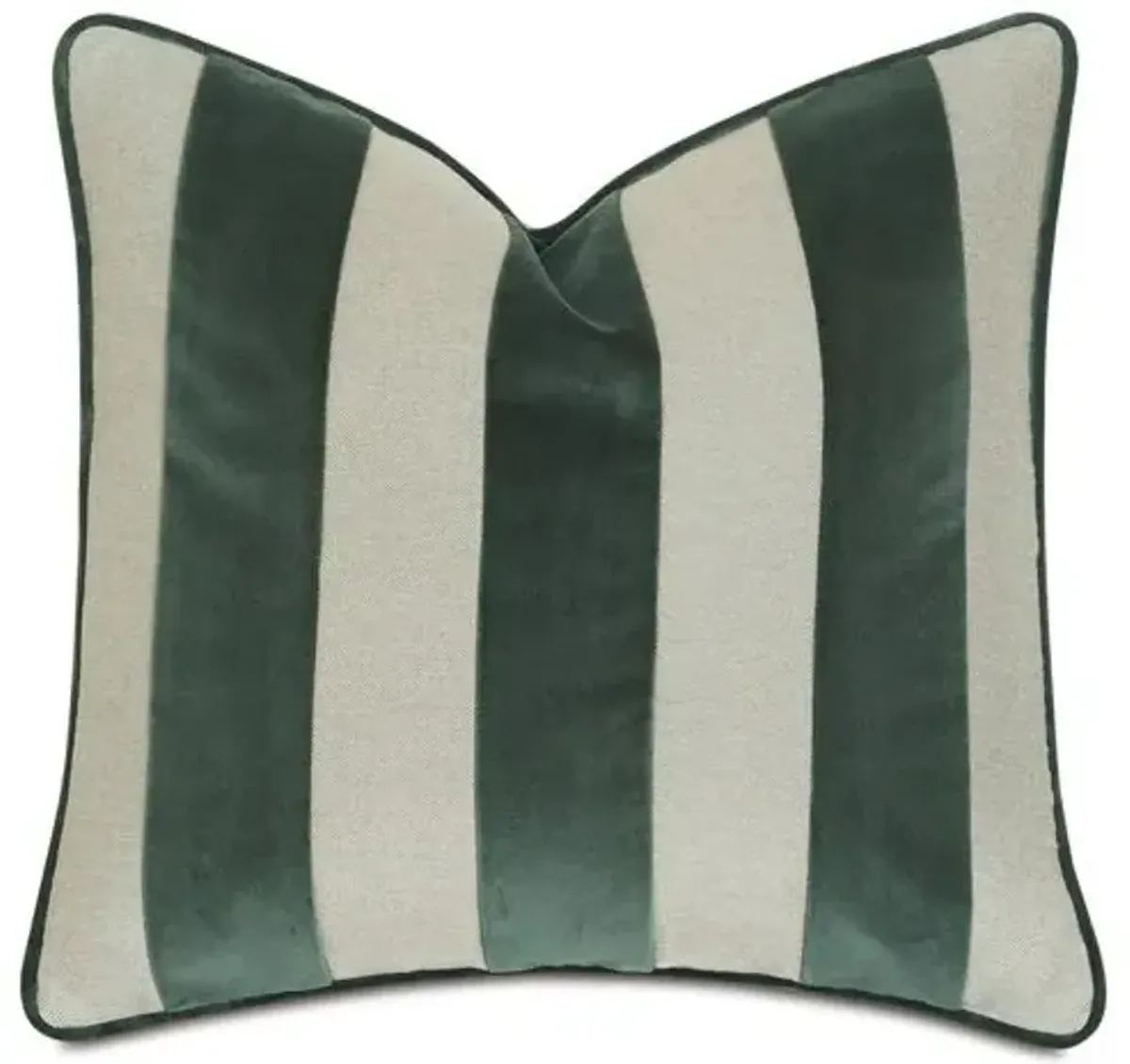 Nali 20x20 Velvet Pillow - Green/Khaki