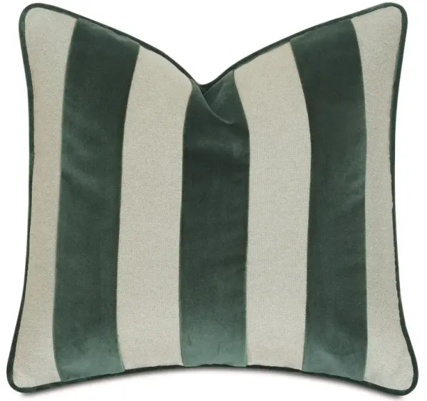 Nali 20x20 Velvet Pillow - Green/Khaki