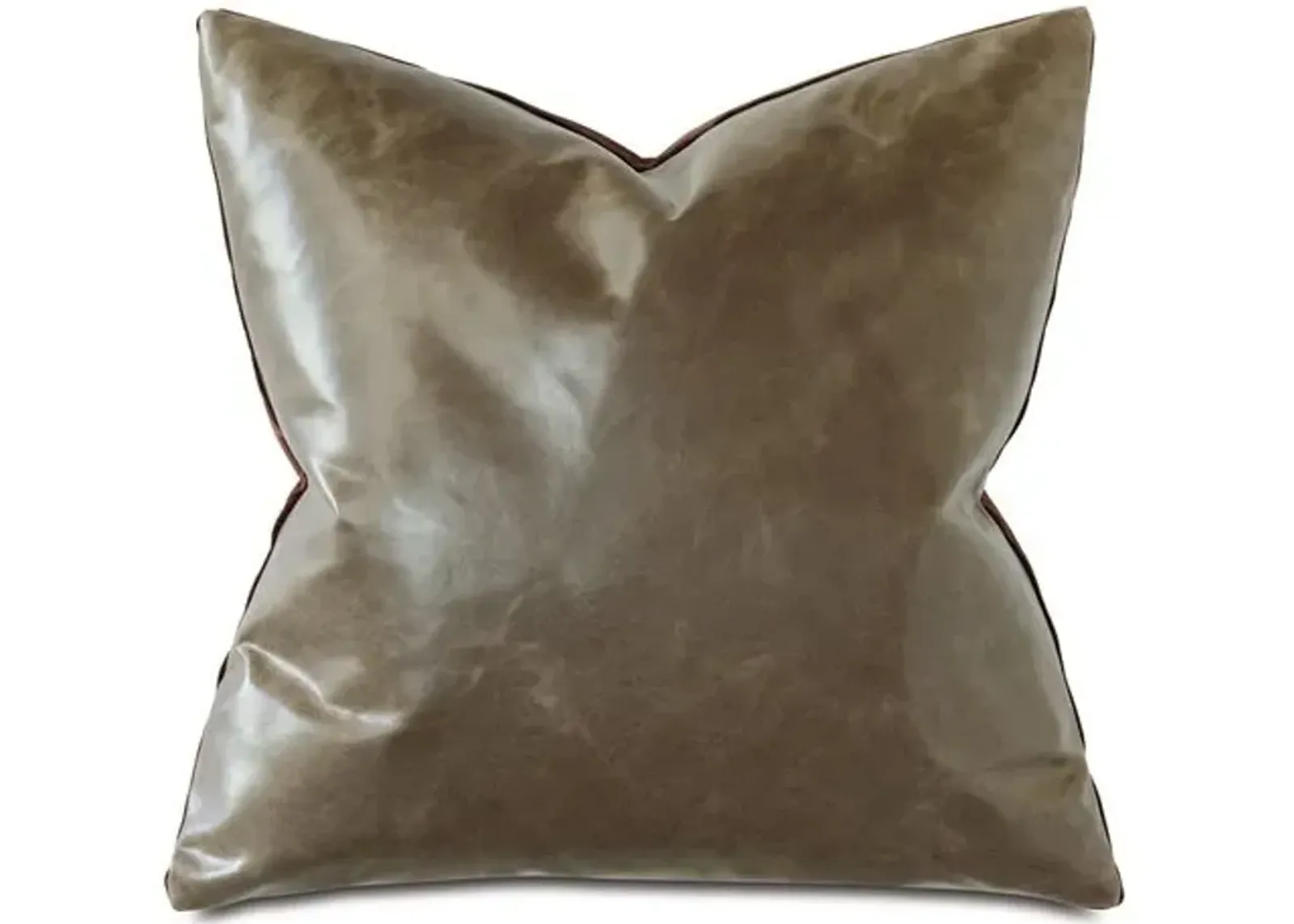 Marni 20x20 Leather Pillow - Cocoa