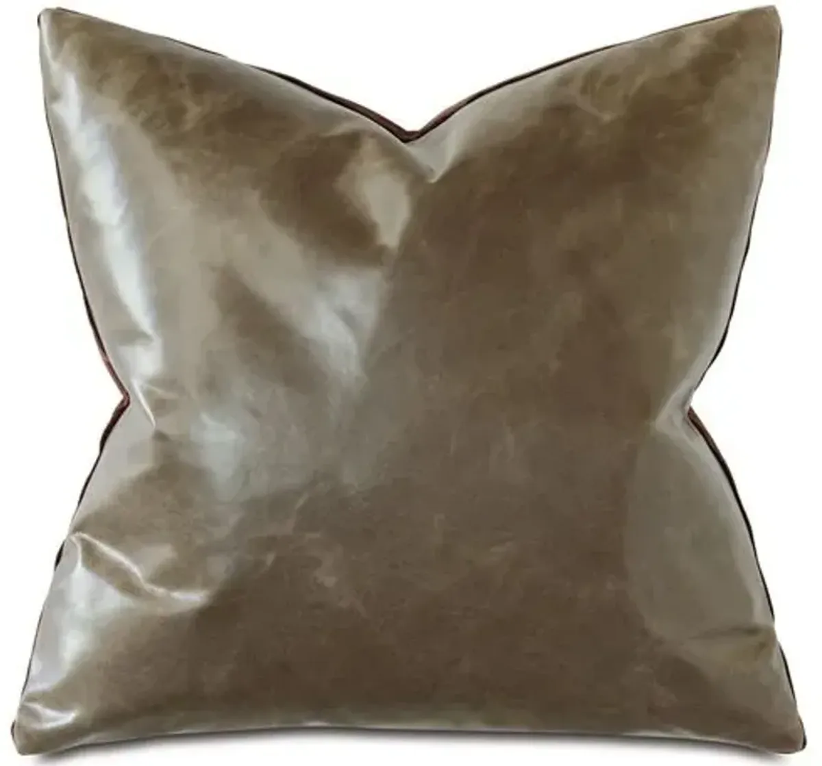 Marni 20x20 Leather Pillow - Cocoa