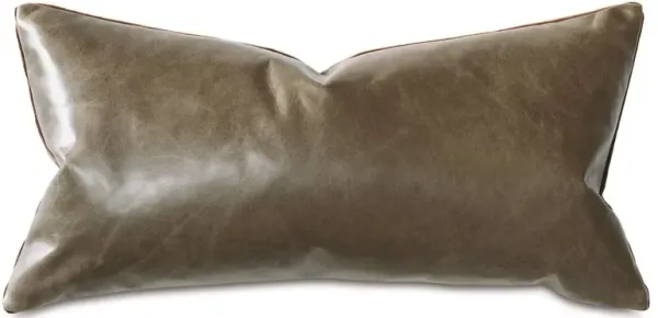 Marni 11x21 Leather Lumbar Pillow, Cocoa
