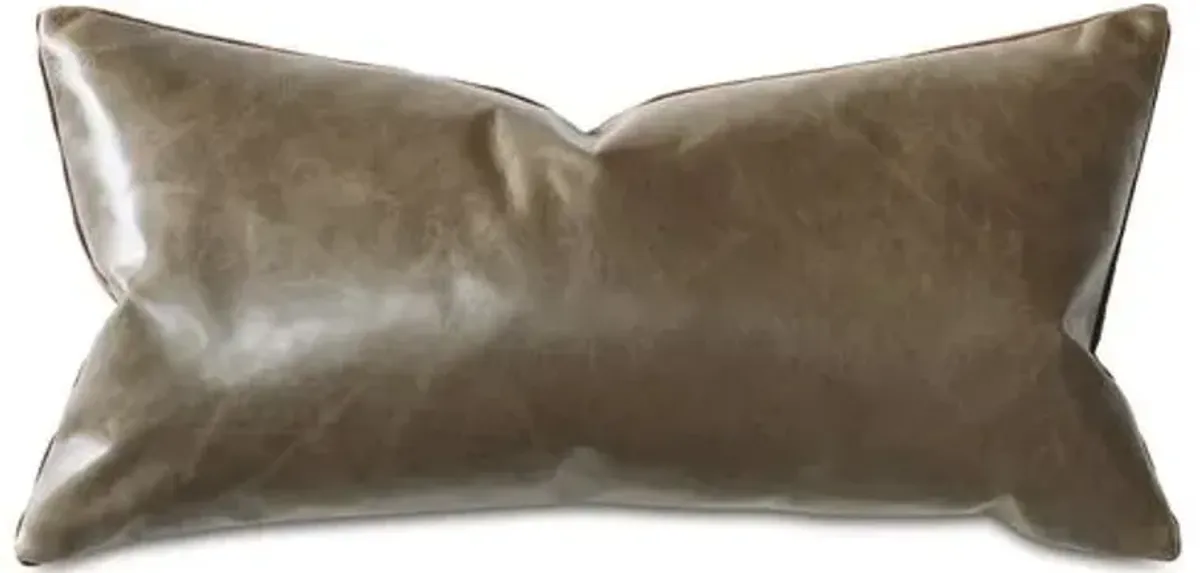 Marni 11x21 Leather Lumbar Pillow - Cocoa