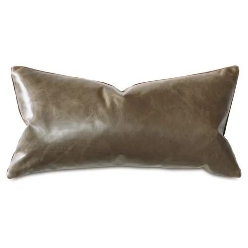 Marni 11x21 Leather Lumbar Pillow - Cocoa